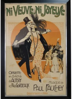 Pamono Art Deco Operetta Poster by Clérice Frères, Paris, 1919><noscript><img width=