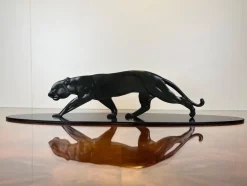 Online Pamono Art Deco Panther Sculpture, 1930s, Bronze