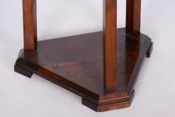 Pamono Art Deco Pedestal in Oak, 1920s><noscript><img width=