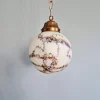 Pamono Art Deco Pendant Light in Speckled Satin Opaline, 1930s> Ceiling Lights