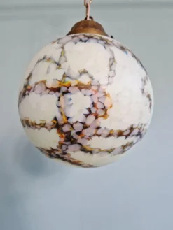 Pamono Art Deco Pendant Light in Speckled Satin Opaline, 1930s><noscript><img width=