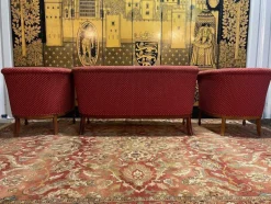 Pamono Art Deco Period Living Room Sofa and Armchairs, Set of 3><noscript><img width=