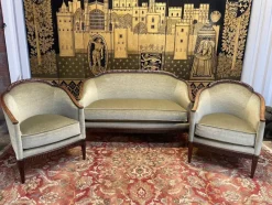 Pamono Art Deco Period Sofa and Armchairs, Set of 3> Living Room Sets