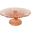 Discount Pamono Art Deco Pink Cake Plateau from Luxval Val St. Lambert, 1930s