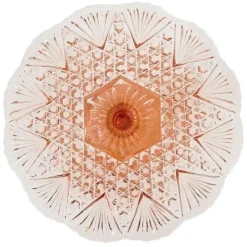 Discount Pamono Art Deco Pink Cake Plateau from Luxval Val St. Lambert, 1930s