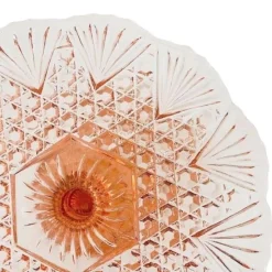 Discount Pamono Art Deco Pink Cake Plateau from Luxval Val St. Lambert, 1930s