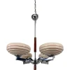 Clearance Pamono Art Deco Pink Chandelier, 1930s