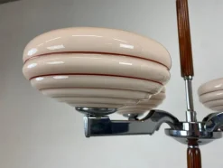 Clearance Pamono Art Deco Pink Chandelier, 1930s