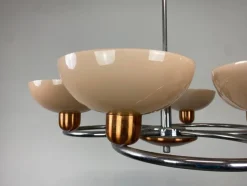 Discount Pamono Art Deco Pink Chandelier, 1930s
