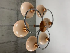 Discount Pamono Art Deco Pink Chandelier, 1930s