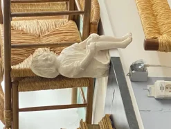 Best Pamono Art Deco Plaster Sitting Woman Sculpture, France, 1930