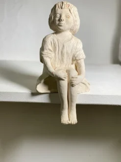 Best Pamono Art Deco Plaster Sitting Woman Sculpture, France, 1930