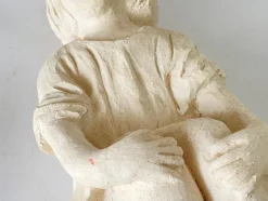Best Pamono Art Deco Plaster Sitting Woman Sculpture, France, 1930