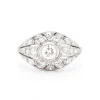 Online Pamono Art Deco Platinum and Diamond Ring, 20th Century