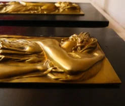 Pamono Art Deco Reliefs with the Nymphs of the Fountain, Early 20th Century, Bronzes, Set of 2><noscript><img width=
