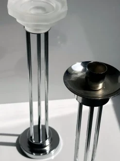 Discount Pamono Art Deco Revival Candleholders, 1980s, Set of 2