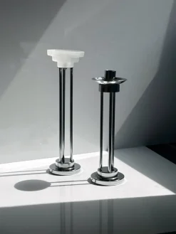 Discount Pamono Art Deco Revival Candleholders, 1980s, Set of 2