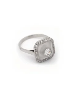 New Pamono Art Deco Rock Crystal Ring
