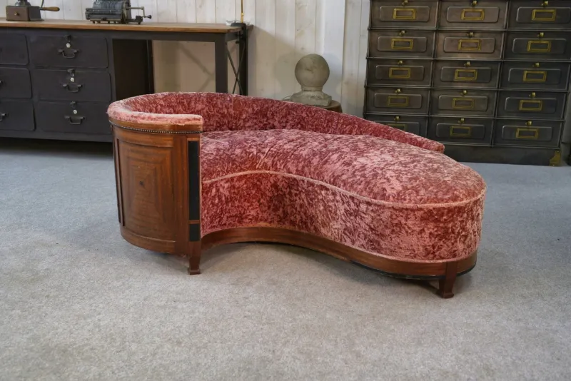 Pamono Art Deco Rognon Sofa in Mahogany Veneer, 1930s> Couches & Sofas
