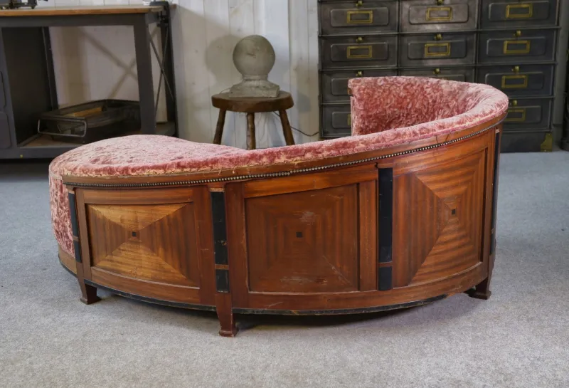 Pamono Art Deco Rognon Sofa in Mahogany Veneer, 1930s> Couches & Sofas