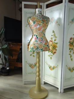 New Pamono Art Deco Room Divider & Mannequin, 1920s, Set of 2