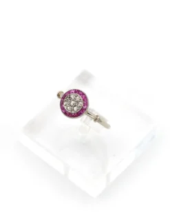 Hot Pamono Art Deco Ruby Target Ring