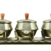 Hot Pamono Art Deco Salt Holder Set, Poland, 1950s, Set of 4