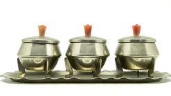Hot Pamono Art Deco Salt Holder Set, Poland, 1950s, Set of 4