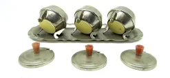 Hot Pamono Art Deco Salt Holder Set, Poland, 1950s, Set of 4