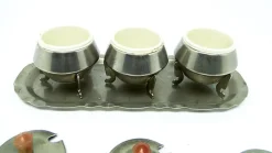 Hot Pamono Art Deco Salt Holder Set, Poland, 1950s, Set of 4