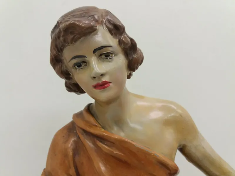 Pamono Art Deco Sculpture of Woman, 1930s> Art Deco