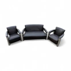 Online Pamono Art Deco 2-Seater Sofa and Club Armchairs, Set of 3
