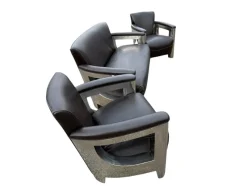 Online Pamono Art Deco 2-Seater Sofa and Club Armchairs, Set of 3