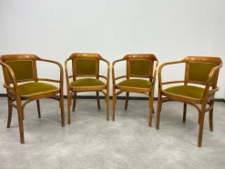 Pamono Art Deco Seating Group by Otto Wagner, 1890s, Set of 5><noscript><img width=