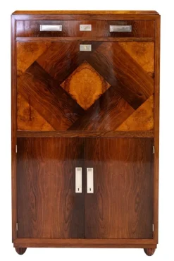 New Pamono Art Deco Secretary with Hidden Locking Mechanism, 1930s