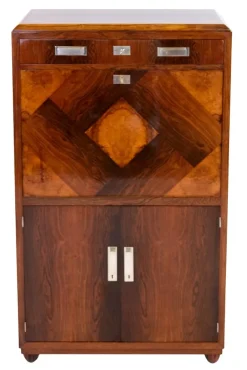 New Pamono Art Deco Secretary with Hidden Locking Mechanism, 1930s