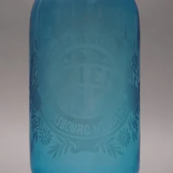 Pamono Art Deco Selzer Blue Soda Syphon by E. Kiehl Strassbourg Neudorf><noscript><img width=