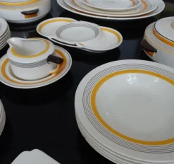 Pamono Art Deco Service from Royal Doulton, 1930s, Set of 27><noscript><img width=