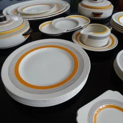 Pamono Art Deco Service from Royal Doulton, 1930s, Set of 27><noscript><img width=