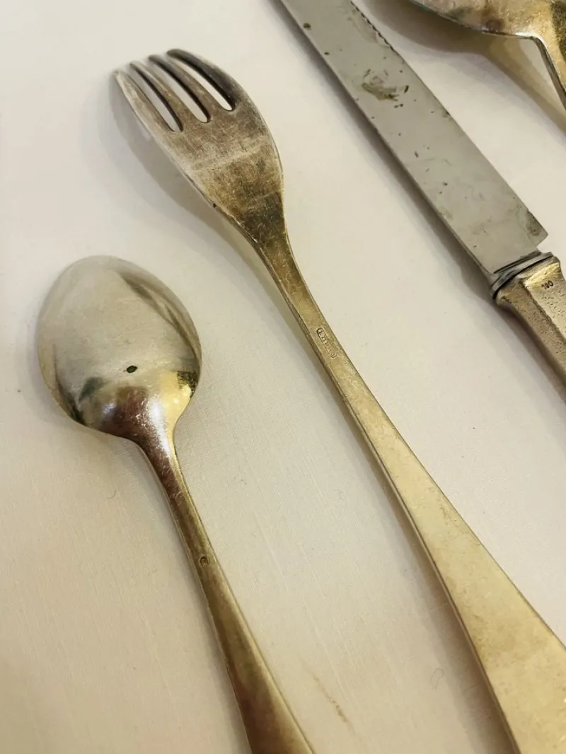Pamono Art Deco Silver Cutlery, 1920s, Set of 36> Cutlery & Serving Utensils