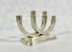 Hot Pamono Art Deco Silver Plated Candleholder from Quist, Esslingen, 1950s