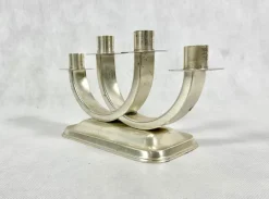Hot Pamono Art Deco Silver Plated Candleholder from Quist, Esslingen, 1950s