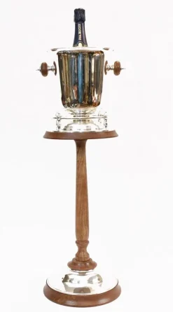 Pamono Art Deco Silver Plated Champagne Bucket Stand><noscript><img width=