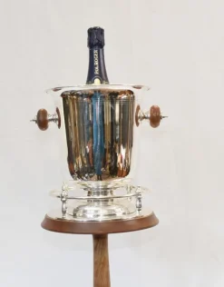Pamono Art Deco Silver Plated Champagne Bucket Stand><noscript><img width=