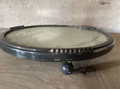 Hot Pamono Art Deco Silver Plated Metal & Mirror Tray, 1920s