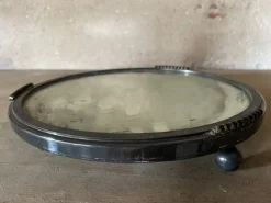 Hot Pamono Art Deco Silver Plated Metal & Mirror Tray, 1920s