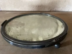 Hot Pamono Art Deco Silver Plated Metal & Mirror Tray, 1920s