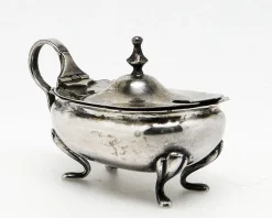 Pamono Art Deco Silver Salt Holder, Sweden, 1930s> Salt & Pepper Shakers