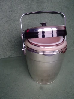 Pamono Art Deco SIlver-Plated Ice Bucket with Insert from Erhard, 1940s> Ice Buckets & Wine Coolers