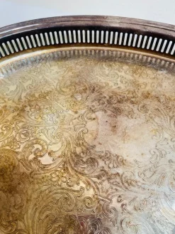 Pamono Art Deco Silver-Plated Tray from Christofle Fleuron, 1920s> Trays